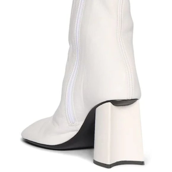 NIB$1250 Balenciaga Glove 80mm Zipped Shiny Soft Leather Ankle Bootie Boots 37 7 - Picture 4 of 17